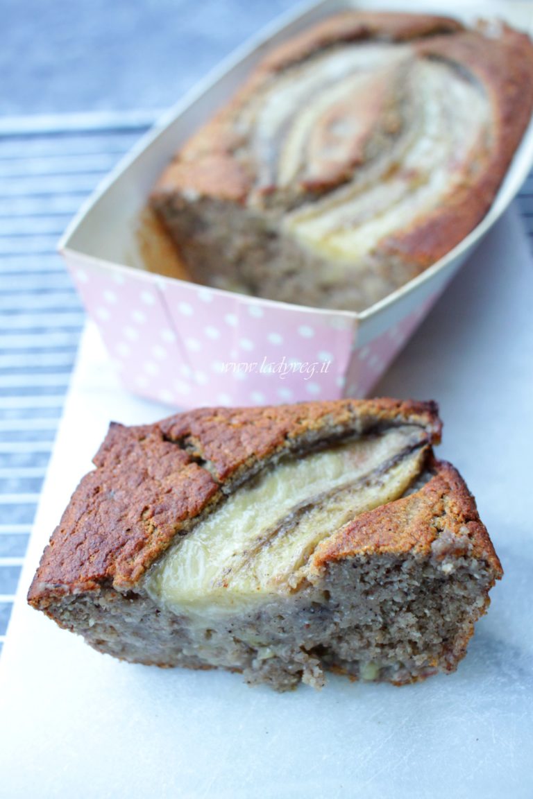 Plumcake alle banane senza glutine | Ricetta vegan veloce di 4 ingredienti